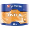 Verbatim DVD-R, Matt Silver, 43791, 4.7GB, 16x, wrap, 50-pack, bez možnosti potlače, 12cm, pre archiváciu dát