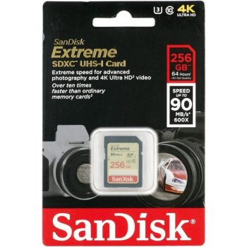 SanDisk Extreme SDXC 256GB UHS-I U3 SDSDXNF-256G-GNCIN