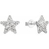 Evolution Group Strieborné náušnice Hviezdičky s kryštálmi Preciosa 31312.1
