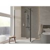 Besco ECO-N BLACK Walk-in sprchový kút 90x195 cm, rám Čierny Al, sk.číre 6mm,1x vzpera BCEXON90BC