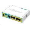 MikroTik RouterBOARD hEX PoE Lite, 650MHz CPU, 64MB RAM, 5x LAN, USB, PoE, 1x USB, vrátane. Licencia L4