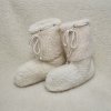 Merino Televízne papuče z ovčej vlny so šnúrkou - slonová kosť Velikost boty: 40-41