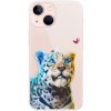 Odolné silikónové puzdro iSaprio - Leopard With Butterfly - iPhone 13 mini