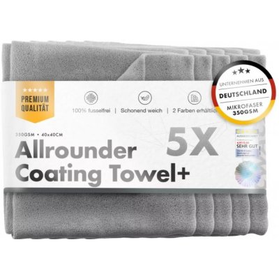 ChemicalWorkz Allrounder Coating Towel 350gsm 40 x 40 cm Šedá 5 ks