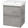 Dreja Skrinka pod umývadlo BONO SZZ2 55 (umývadlo Q) - D01 Betón / Úchytka T34 - nerez / D01 Betón