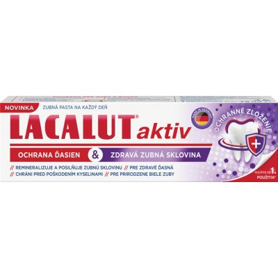 Lacalut aktiv zubná pasta ochrana ďasien a zdravá zubná sklovina 75 ml