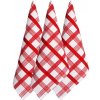 ARÔME HOME ELEMENTS Súprava utierok z egyptskej bavlny 50*70 cm, 3 ks, Kocky červené