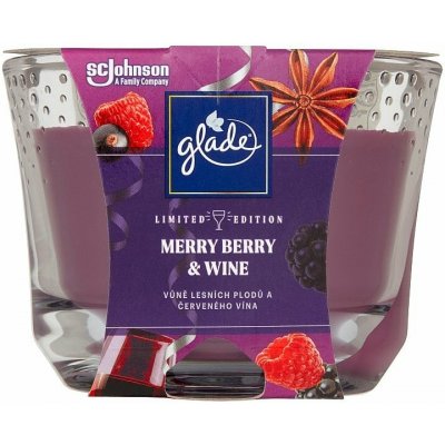Glade Maxi Merry Berry & Wine parfumovaná sviečka 224 g