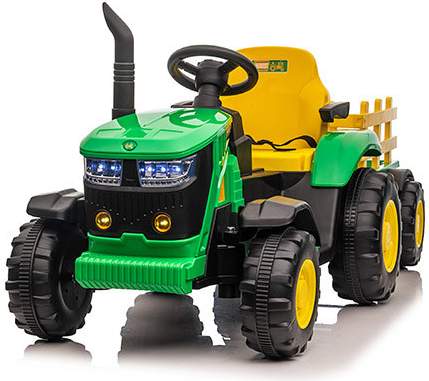 Mamido Detský elektrický traktor s vlečkou 12V 7Ah zelená