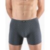 GINA Pánske boxerky s dlhšou nohavičkou nadmerné veľkosti | 74175P - tm. šedá aqua, 6668