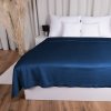 Biante přehoz na postel Zamatový Velvet Prémium SVP-029 Námornícka modrá 260 x 280 cm