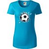 Futbalová lopta v triku - Dámske tričko z organickej bavlny Origin (GOTS) - XL ( Svetlý tyrkys )