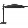 Slnečník Challenger 2 Premium Platinum Veľkosť: 300 x 300 cm, Farba rámu: Matná Čierna, Farba látky: Jet Black