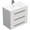 Kúpeľňová skrinka s umývadlom SAT Cube Way 80x76,5x46 cm biely lesk CUBE46803BIMOD