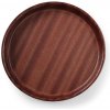 HENDI Tácka servírovacia laminovaná, protišmyková, okrúhla s vysokým okrajom, HENDI, Mahagón, ⌀320x(H)35mm