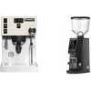 Rancilio Silvia PRO X, white + Eureka Atom W 65, black