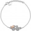 Disney Krásny strieborný bicolor náramok Mickey and Minnie Mouse BS00048TZWL-55.CS