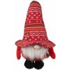 Hračka Dog Fantasy Winter Tale trpaslík pískací červený 30cm