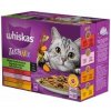 Whiskas TastyMix Chef's Choice hovädzina a hydina so zeleninou losos s mrkvou kura a morka kura a treska v šťave 12 x 85 g