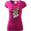 Hudobné nástroje v notách - Dámske tričko Pure - 2XL ( Fuchsiová )