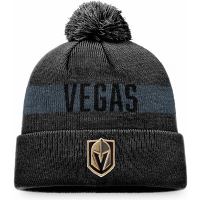 Fanatics Pánská Zimní čepice Vegas Golden Knights Fundamental Beanie Cuff with Pom