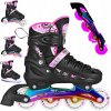 Kolieskové Korčule 4v1 Rekreačné kolieskové korčule Korčule Na Ľad Nastaviteľné LED kolieskové korčule 35-38 NILS