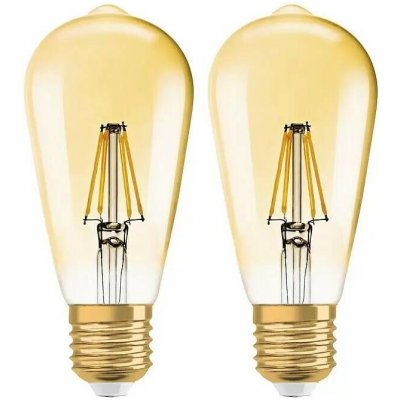 Osram Sada 2 žiaroviek LED Vintage Edition 1906 / 6,5 W / E27 / ST64 / teplá biela
