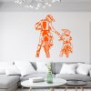 Veselá Stena Samolepka na stenu Motokros otec a syn Farba: oranžová, Veľkosť: 80 x 70 cm