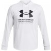Pánska športová mikina cez hlavu Under Armour RIVAL TERRY GRAPHIC HOOD biela 1386047-100 - L