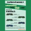 Papierový model - Set 5ks Lokomotívy rady 150 1:100