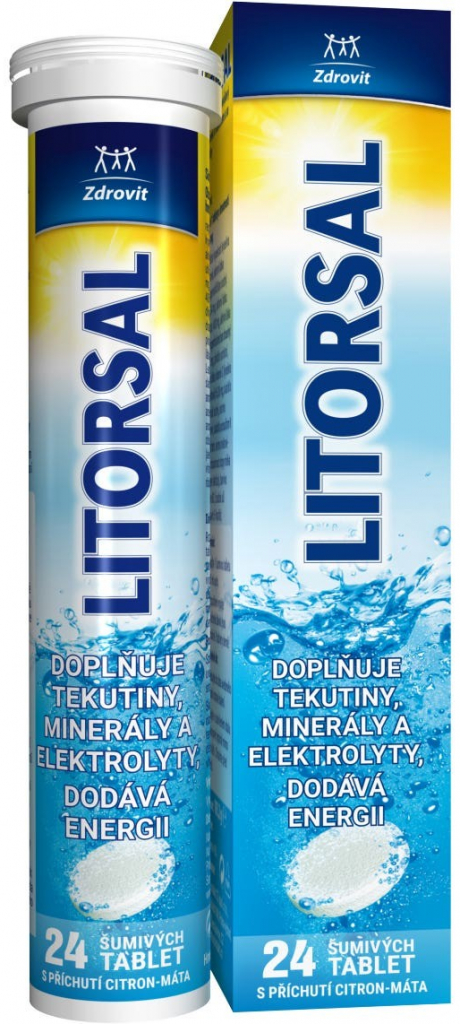 Litorsal šumivé tabliety citron máta 24 tabliet