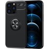 AppleMix Kryt pre Apple iPhone 13 Pro - krúžok / stojan - gumový - čierny