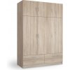 Šatníková skriňa Stella 135x194x55 - dub sonoma