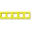 ABB, s.r.o. Levit - 3901H-A05050 64 - Rámček päťnásobný - žltá/dymová čierna