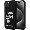 Karl Lagerfeld 3D Rubber Karl and Choupette iPhone 15 čierne