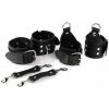 Whips Primal Bond St. Andrew’s Cross Cuffs Black, putá na ruky a nohy k Ondřejskému kříži