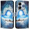 Peňaženkové 3D puzdro na Xiaomi Redmi Note 14 - Vlny a Slnko