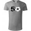 Futbal okrúhle narodeniny 50 - Tričko z organickej bavlny - 2XL ( Starostrieborná )