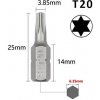 Torx (hviezdica / šesťhran), náhradný bit 1/4