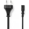 Nedis PCGB11040BK20 - Euro Napájecí Kabel | Rovná Euro Zástrčka – IEC-320-C7 | 2 m | Černý