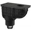 Univerzálny lapač strešných splavenín 300×155/110 mm priamy,čierny