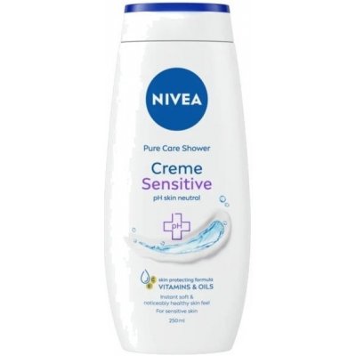 NIVEA Creme Sensitive, sprchový gél 250 ml, Sensitive