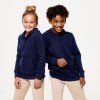 DOMYOS Detská mikina na zips modrá 113-122 cm