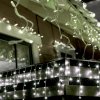 Home KKF 308/WH LED svetelný záves, 10 m / 300 studených bielych LED, 8 svetelných programov, biely kábel, sieťový adaptér, vonkajšie a vnútorné prevedenie Somogyi