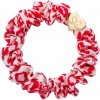By Eloise London Silk Scrunchie Gold Heart náramek / gumička do vlasů odstín red leopard pro ženy