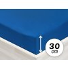 Jersey napínacie prestieradlo na vysoký matrac JR-016 Modré 160 x 200 - výška 30 cm