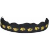 Kryt na ostnatý obojok s bokmi, 4cm/39.5cm, stredný, čierny so žltými labkami
