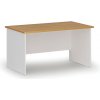 Kancelársky písací stôl PRIMO WHITE, 140x80 cm, biela/buk