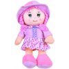 Handrová bábika v klobúku, 28 cm Fialová