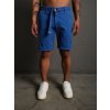 Modré pánske látkové šortky s opaskom Bolf 0010